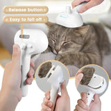 Easy-Clean Grooming Comb ergonomic handle grip