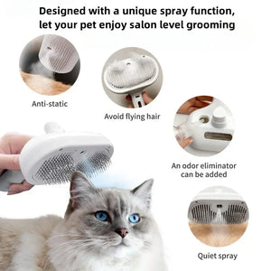 Easy-Clean Pet Grooming Comb – Self-Cleaning Brush for Effortless Deshedding
