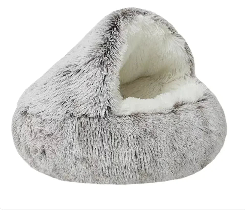 🐾 Semi-Closed Pet Bed – Cozy Year-Round Comfort