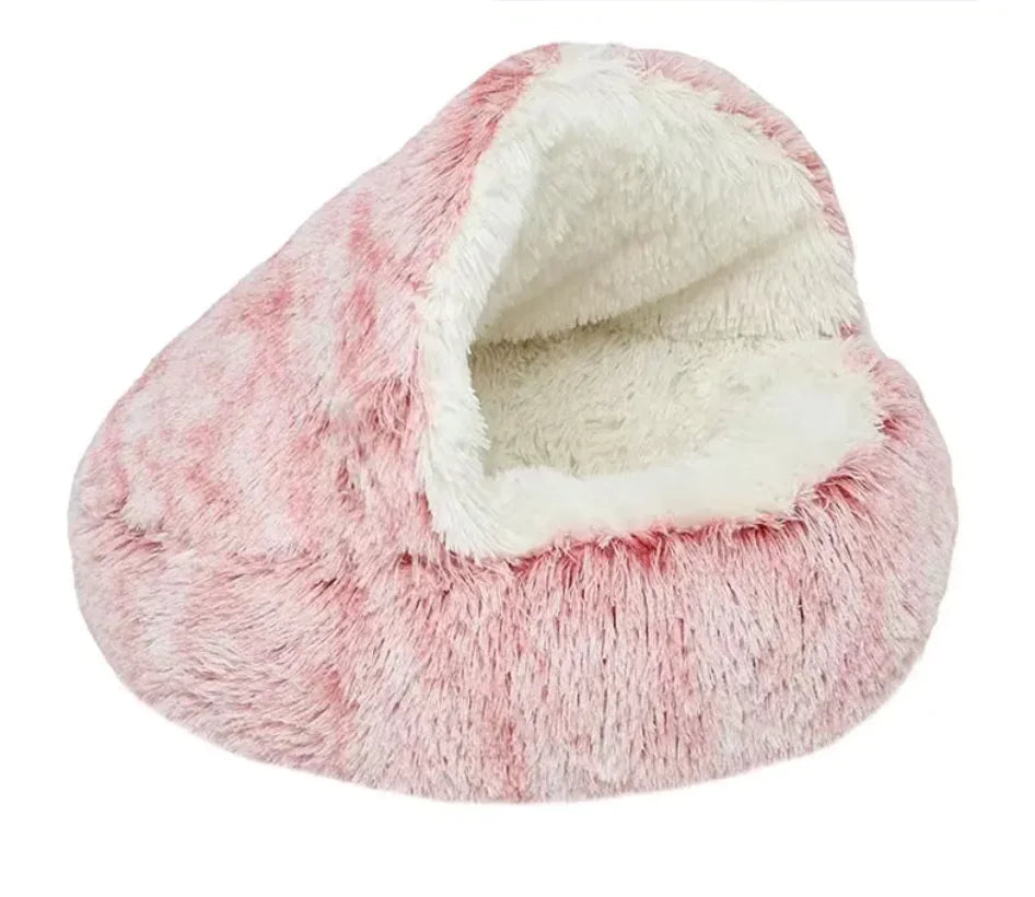 🐾 Semi-Closed Pet Bed – Cozy Year-Round Comfort
